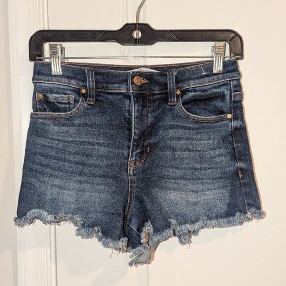 *3 FOR $9* Celebrity Pink Cut Off Raw Unfinished Hem High Rise Denim Jean Shorts - Picture 1 of 2